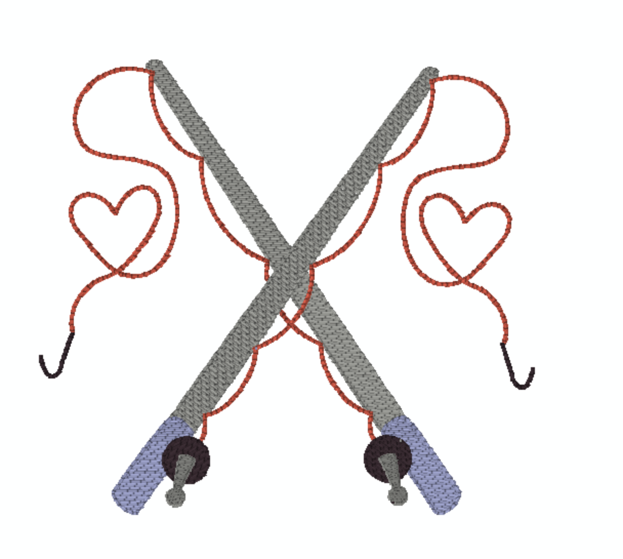 Fishing Heart Design