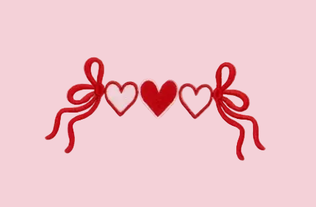 Pink striped dress with red hearts and bows on a white background