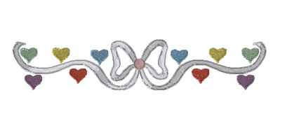 Candy Heart Bow Design