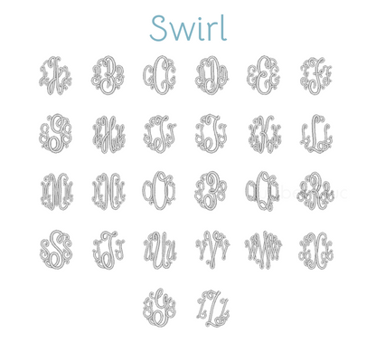 Embroidery Monograms (S-Z & Multicolor)