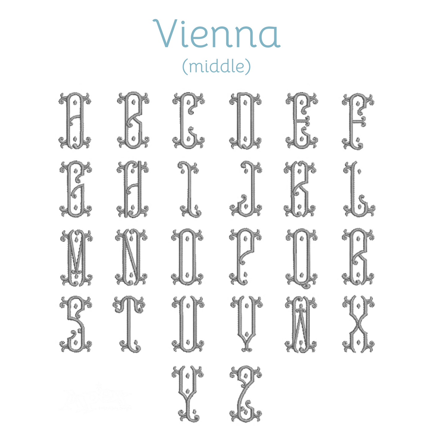 Embroidery Monograms (S-Z & Multicolor)