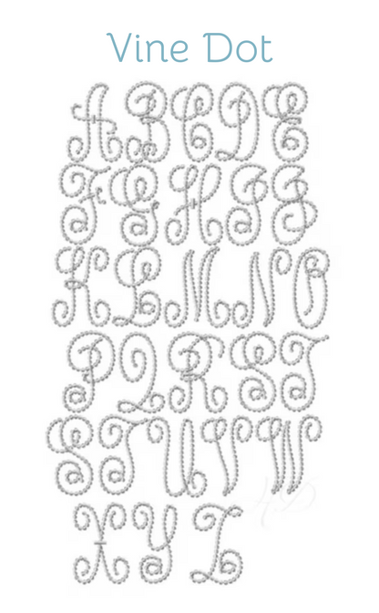 Embroidery Monograms (S-Z & Multicolor)