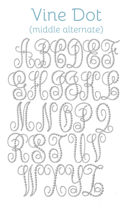 Embroidery Monograms (S-Z & Multicolor)