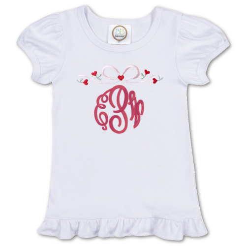 Bow Heart Monogram Design