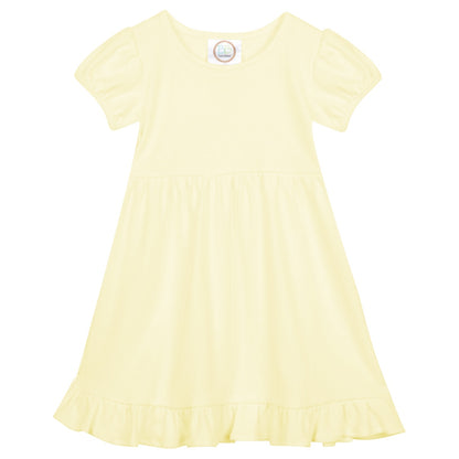 Puff-Sleeve Ruffle Dress Selection