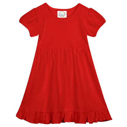 Puff-Sleeve Ruffle Dress Selection