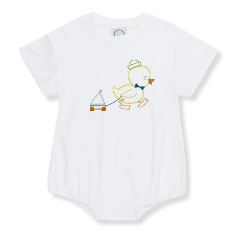 Duck with Boat Outline Design