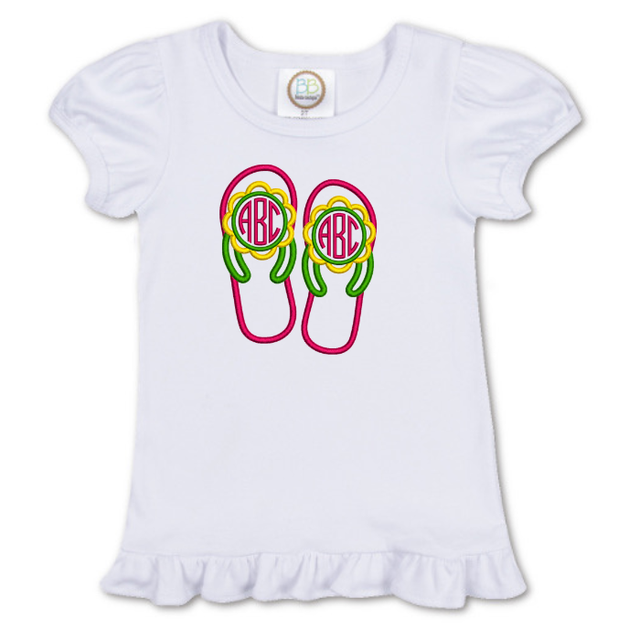 Flip Flops Monogram Frame Design