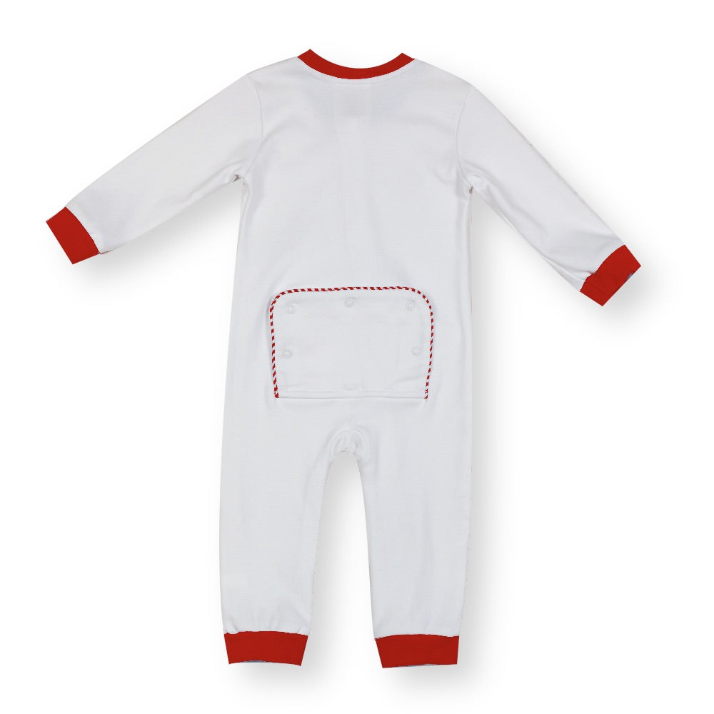 Gingham Drop-Flap Unionsuit