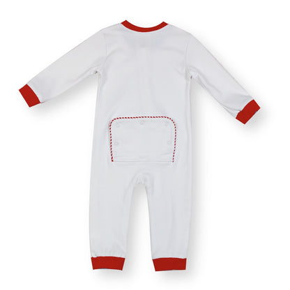 Gingham Drop-Flap Unionsuit