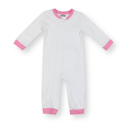 Ruffle Gingham Drop-Flap Unionsuit