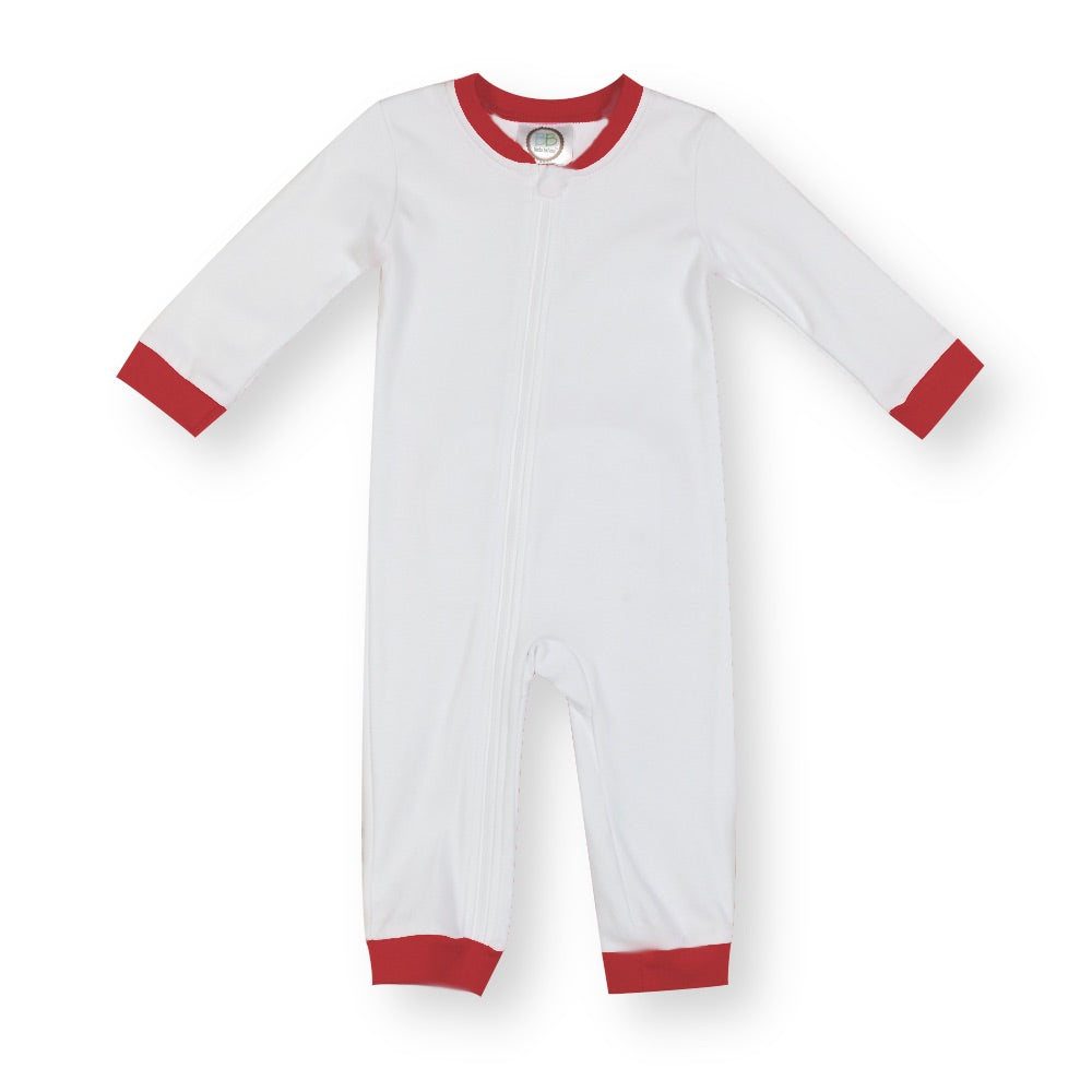 Ruffle Gingham Drop-Flap Unionsuit