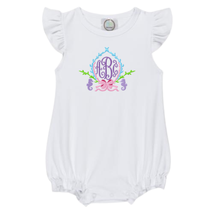 Seahorse Monogram Frame Design