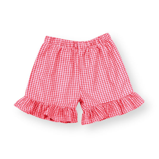 Ruffle Gingham Shorts
