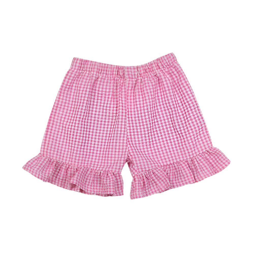 Ruffle Gingham Shorts