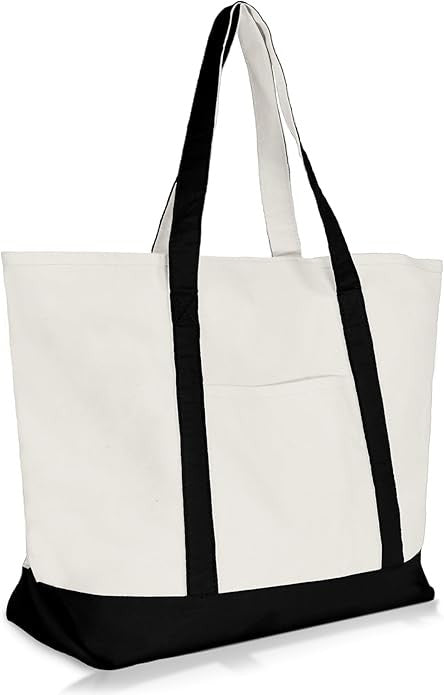 black canvas tote