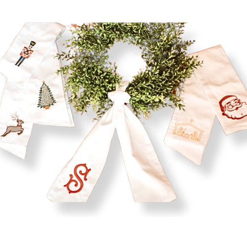 Christmas Wreath Sash